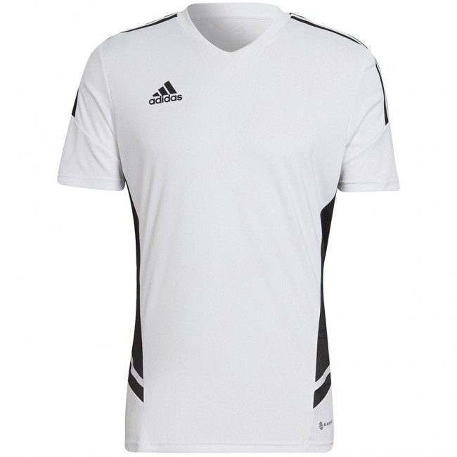 adidas Condivo 22 Jersey V-neck T-Shirt white and black HA6290 S adidas Condivo 22 Jersey V-neck T-Shirt white and black HA6290 S