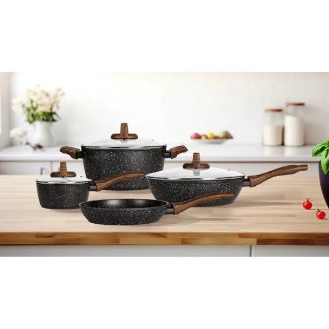 Smile MGK-24 7-piece cookware set with deep frying pan