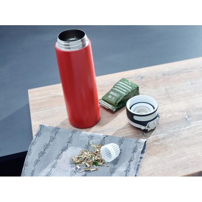 Leifheit 03273 travel mug 600 ml Black, Red Stainless steel