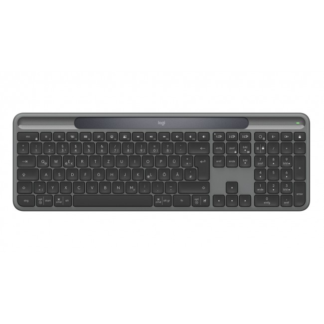Logitech Signature Slim Solar+ K980 keyboard Universal RF Wireless + Bluetooth QWERTZ German Graphite