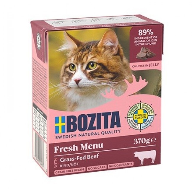 BOZITA Fresh Menu Beef Chunks in jelly - wet cat food - 370g