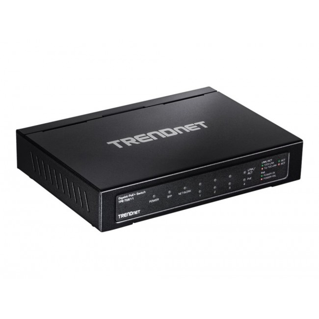 Trendnet TPE-TG611 network switch Gigabit Ethernet (10/100/1000) Power over Ethernet (PoE) Black