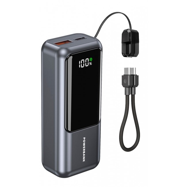 Gembird PB10-PD20-LCD-02 Compact fast charging power bank with LCD display, 20W, 10000 mAh, spacegrey
