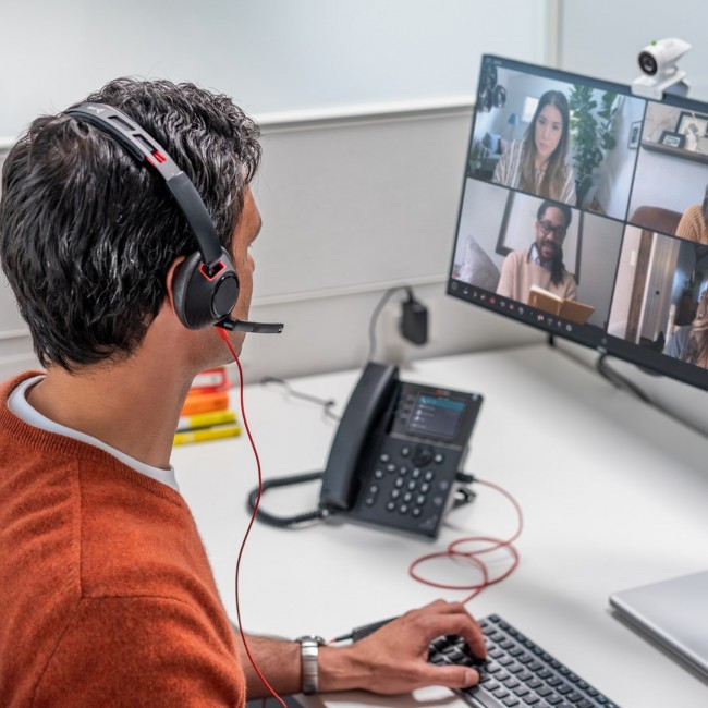 HP Poly Blackwire 5210 Monaural USB-C Headset +3.5mm Plug +USB-C/A Adapter