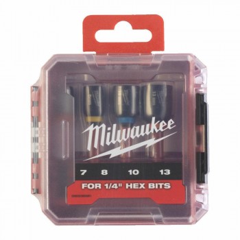 MILWAUKEE Socket Set 7/8/10/13mm (65mm)