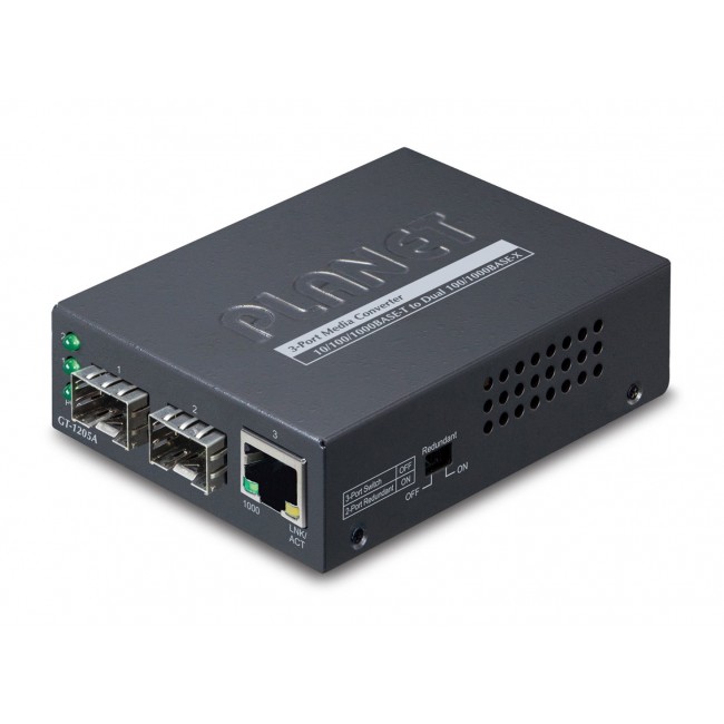 PLANET GT-1205A network media converter 1000 Mbit/s Black