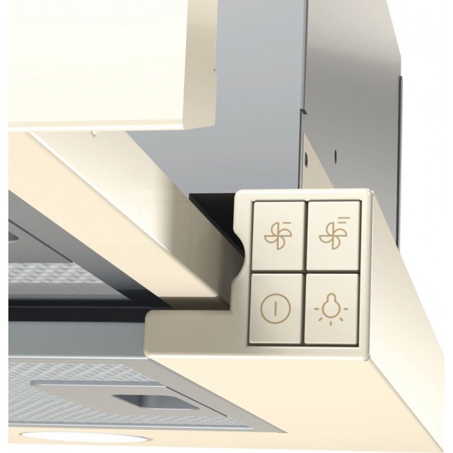 Gorenje BHP62CLI cooker hood Semi built-in (pull out) Ivory 435 m /h
