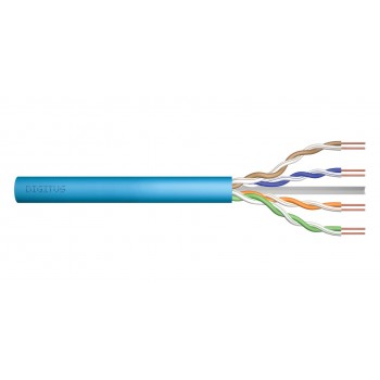 Kabel instalacyjny DIGITUS kat.6A, U/UTP, Dca, AWG 23/1, LSOH, 50m, niebieski