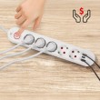 Maclean power strip, 5 socket extension + 3xUSB, 110-240V AC 50/60Hz, 2.1A max 2500W, 1.5m, white, MCE395 W Maclean power strip, 5 socket extension + 3xUSB, 110-240V AC 50/60Hz, 2.1A max 2500W, 1.5m, white, MCE395 W