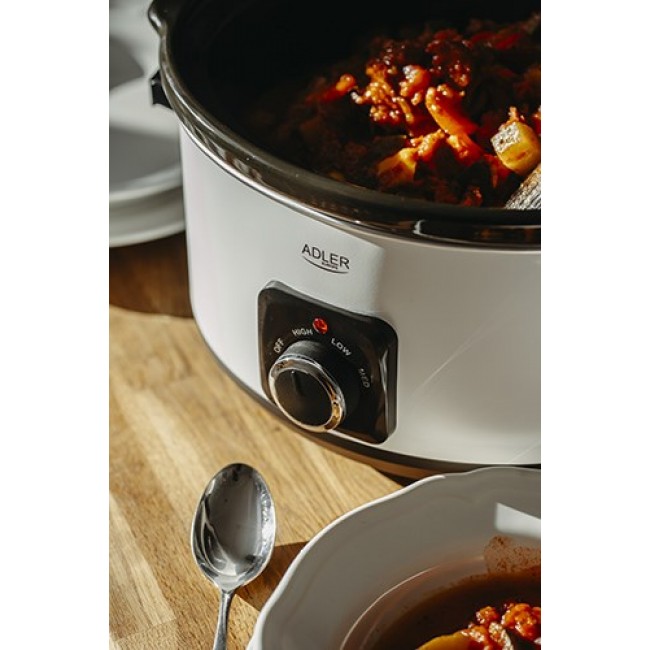 Adler AD 6413W slow cooker 5.8 L 290 W White, Black Adler AD 6413W slow cooker 5.8 L 290 W White, Black