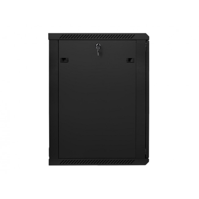 Lanberg wall-mounted installation rack cabinet 19'' 18U 600x600mm black (glass door) Lanberg wall-mounted installation rack cabinet 19'' 18U 600x600mm black (glass door)