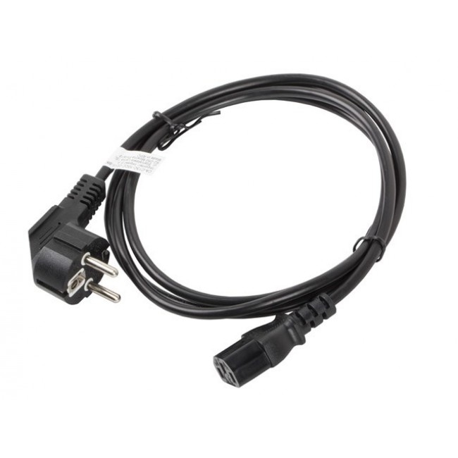 Lanberg CA-C13C-10CC-0018-BK power cable Black 1.8 m C13 coupler CEE7/7 Lanberg CA-C13C-10CC-0018-BK power cable Black 1.8 m C13 coupler CEE7/7