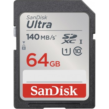 SD Card 64GB SanDisk SDXC UHS-I 140MB/sec