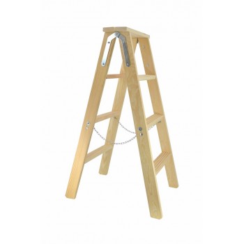 AW LADDER WOODEN STOOL 2x3 STEPS 150KG