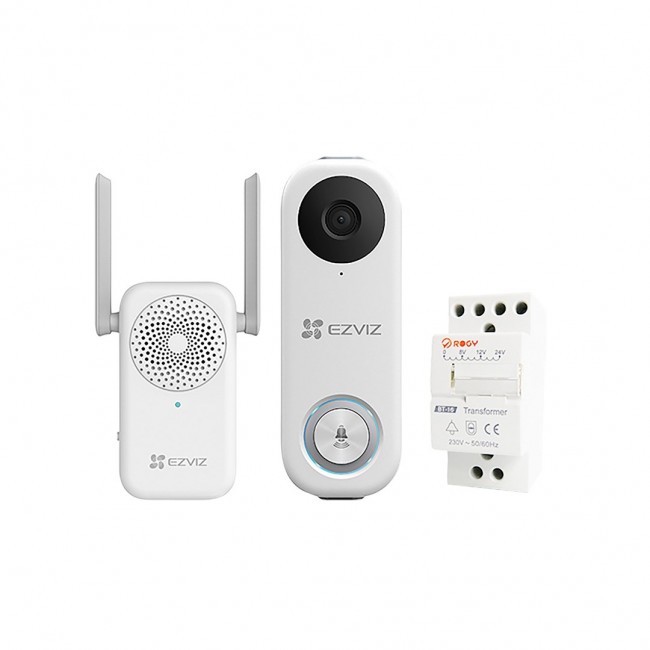 EZVIZ DB1C Smart Video Doorbell with Chime & Transformer Kit EZVIZ DB1C Smart Video Doorbell with Chime & Transformer Kit