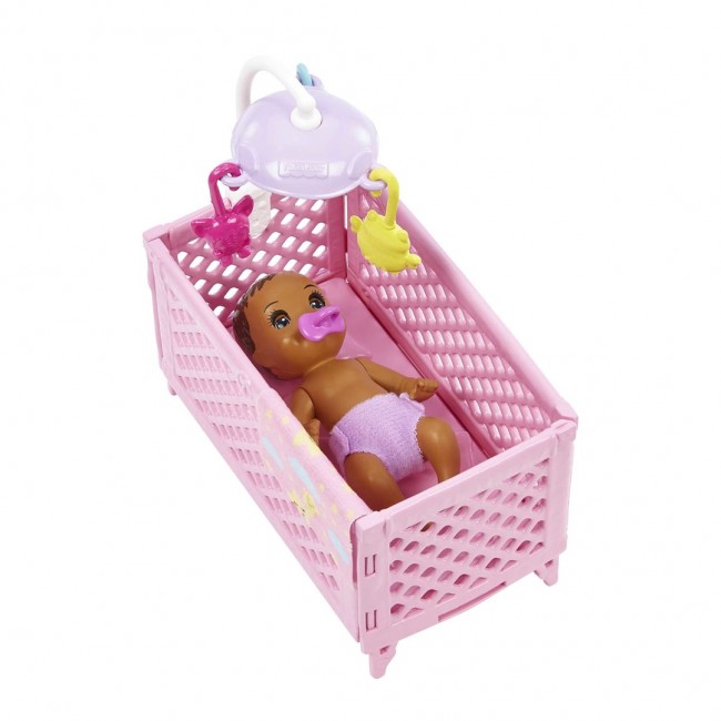 Barbie Skipper Babysitters Inc. Skipper Babysitters Playset with Friend Doll, Baby Doll with Sleepy Eyes, Crib and Accessories Barbie Skipper Babysitters Inc. Skipper Babysitters Playset with Friend Doll, Baby Doll with Sleepy Eyes, Crib and Accessories