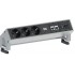 Bachmann 3x Schuko 2x CAT6 1x HDMI, 1x USB3.0 power extension 1.5 m 3 AC outlet(s) Black, Stainless steel
