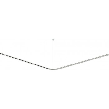 Steel shower curtain rod