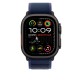 Apple 49mm Blue Trail Loop - S/M - Black Titanium Finish