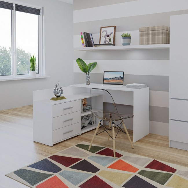 Topeshop DANY BIEL KPL computer desk White Topeshop DANY BIEL KPL computer desk White