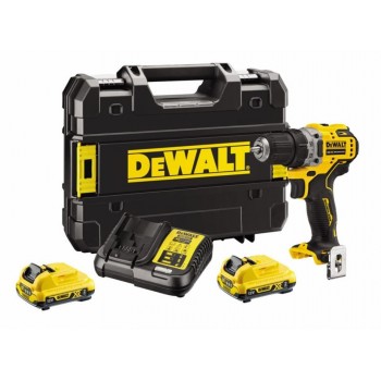 DEWALT DCD701D2-QW Cordless Drill 2x 12V 2Ah XR TSTAK Black, Yellow