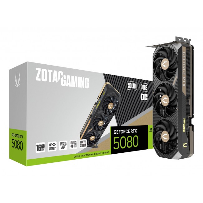 Zotac GAMING GeForce RTX 5080 SOLID CORE OC NVIDIA 16 GB GDDR7 Zotac GAMING GeForce RTX 5080 SOLID CORE OC NVIDIA 16 GB GDDR7