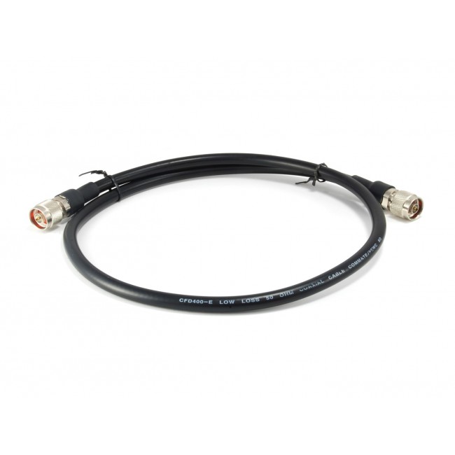 LevelOne 1m Antenna Cable, CFD-400, N Male Plug to N Male Plug, Indoor/Outdoor