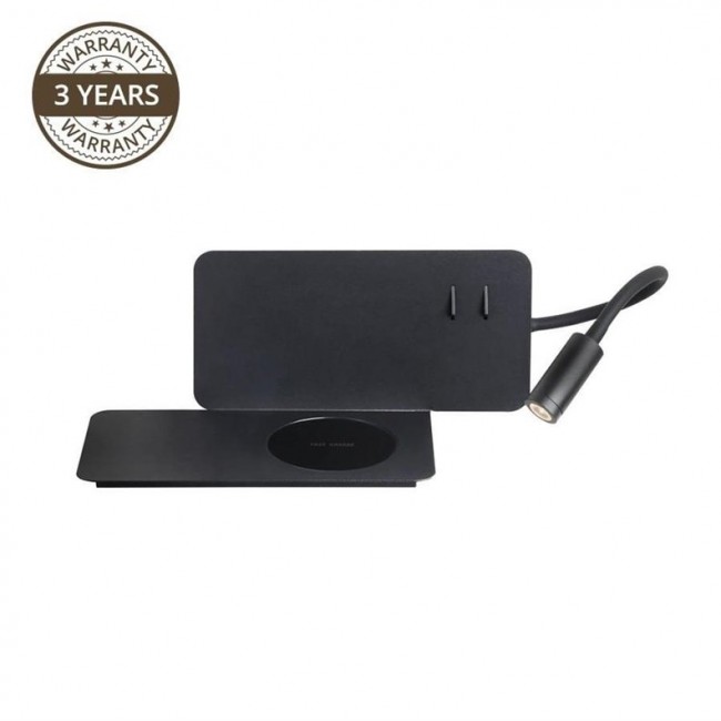 WALL LAMP FIJI 19132-BK 5+3W LED CHARGER
