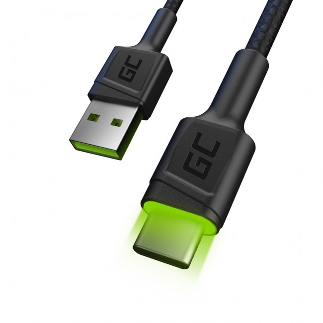 Green Cell KABGC13 USB cable USB 2.0 2 m USB A USB C 0.48 Gbit/s Black