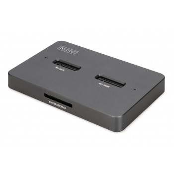 Digitus M.2 NVMe + M.2 SATA SSD docking station with SD Express card reader, USB-CTM
