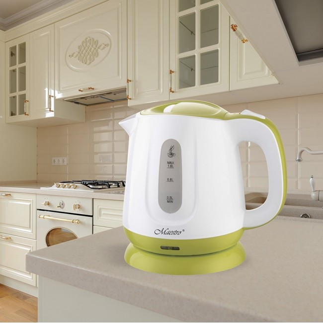 Feel-Maestro MR013 green electric kettle 1 L 1100 W Green, White