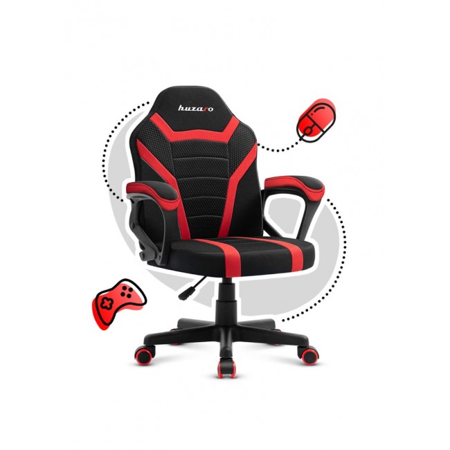 Gaming chair for children Huzaro Ranger 1.0 Red Mesh, black, red Gaming chair for children Huzaro Ranger 1.0 Red Mesh, black, red
