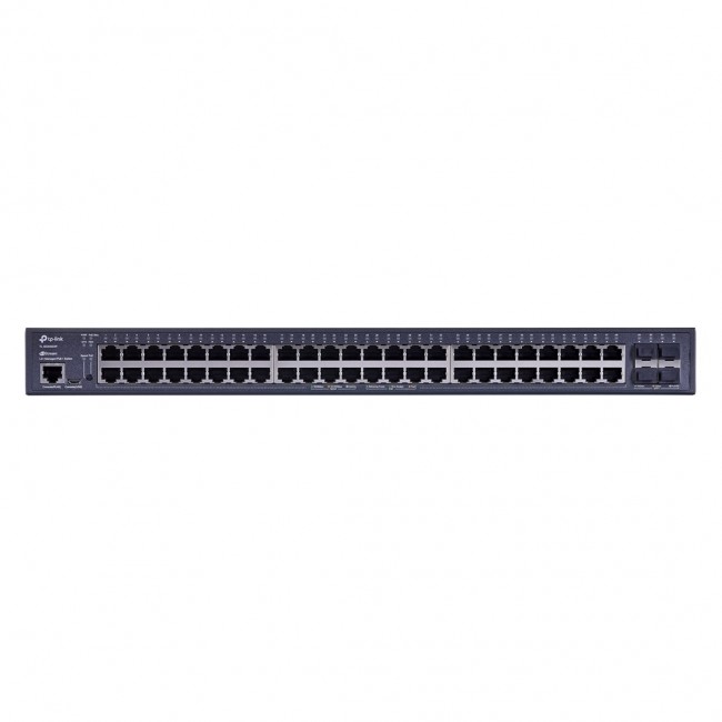 TP-Link JetStream 48-Port Gigabit and 4-Port 10GE SFP+ L2+ Managed Switch with 48-Port PoE+ TP-Link JetStream 48-Port Gigabit and 4-Port 10GE SFP+ L2+ Managed Switch with 48-Port PoE+