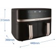 Russell Hobbs Air Fryer Dual 9 L Freestanding 2800 W Black
