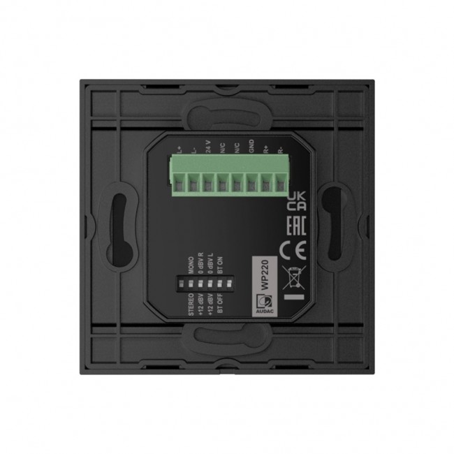 AUDAC WP220/B wall plate/switch cover Black