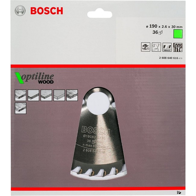Bosch Optiline Wood Circular Saw Blades