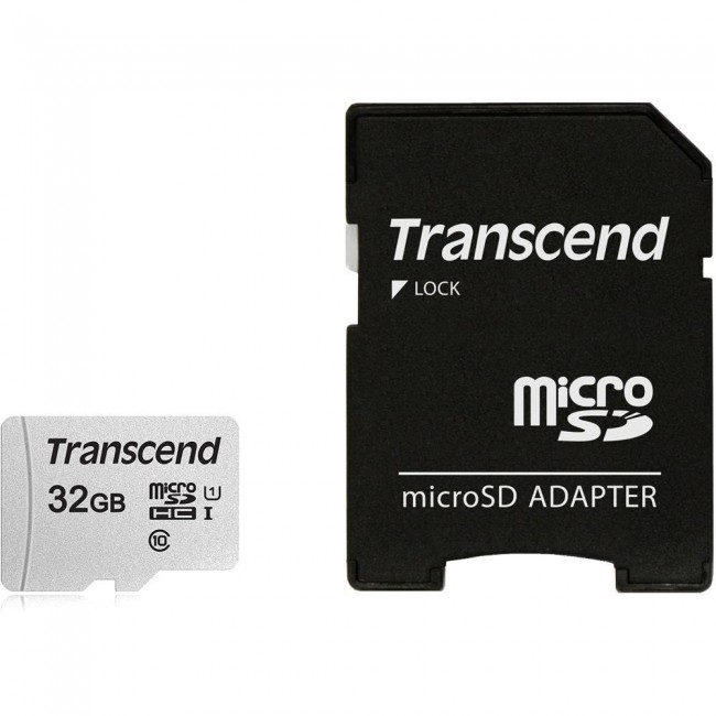 Transcend microSD Card SDHC 300S 32GB with Adapter