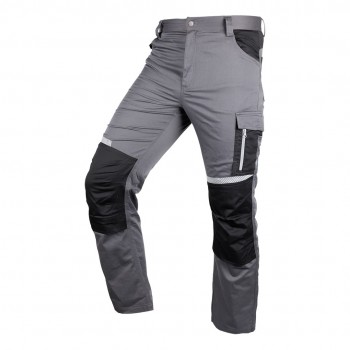 Spodnie robocze Mix&Match, szaro-czarne, rozmiar XL