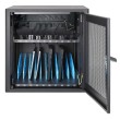 Manhattan Laptop Charging Cabinet Desktop via AC Adapter (EU) 10-bay, Install device's AC Adapter (power cables) into unit, Suitable for ALL laptops (to 16