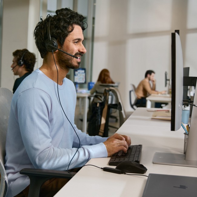 HP Poly Mission 425 Stereo USB Wired Headset (Bulk)