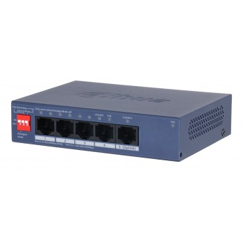 Dahua Technology CS4005-4ET1GT-36 network switch Managed L2 Gigabit Ethernet (10/100/1000) Power over Ethernet (PoE) Blue