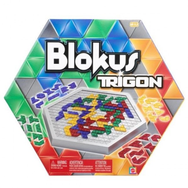 Mattel Games Blokus Trigon Board Game, Family Game for Kids and Adults, Use Strategy to Block Your Opponent
