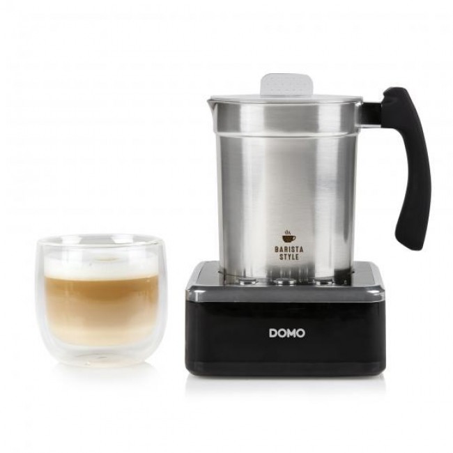 Domo DO717MF milk frother/warmer Automatic Black, Stainless steel