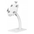 Manhattan Desktop Kiosk Stand (Anti theft) for Tablet and iPad, Universal, 360 Rotation, Tilt +20 to -110 , White, Lockable, Countertop Holder for 7.9