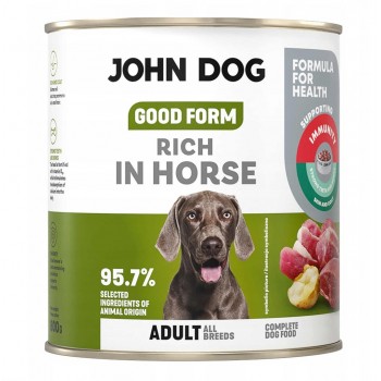 JOHN DOG Good Form Rich in horse - wet dog food - 800g