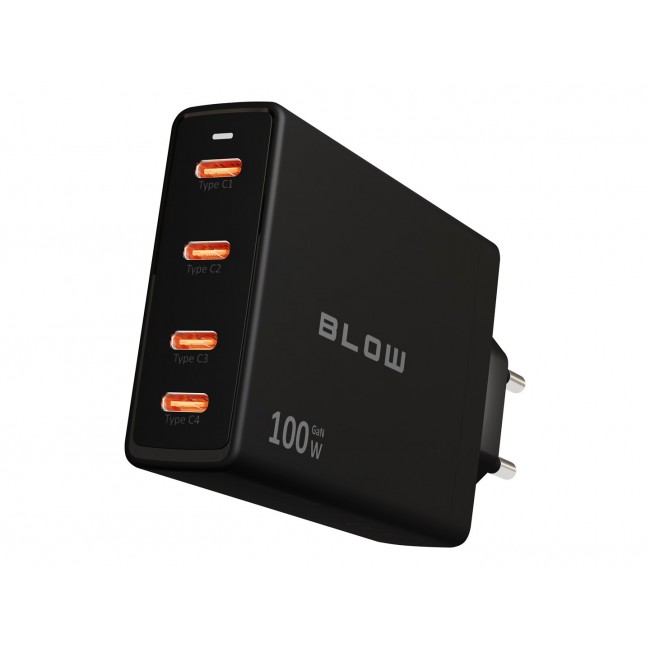 Wall charger USB-Cx4 PD 100W GAN black Wall charger USB-Cx4 PD 100W GAN black
