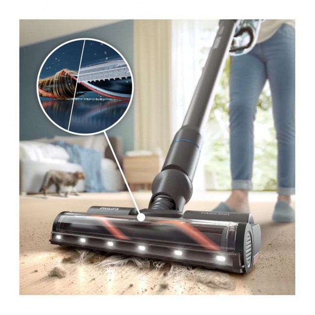 Philips XC8155/01 stick vacuum/electric broom 2-in-1 stick vacuum Battery Dry&wet Bagless 0.6 L Blue