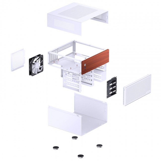 Jonsbo N4 WHITE computer case Micro Tower