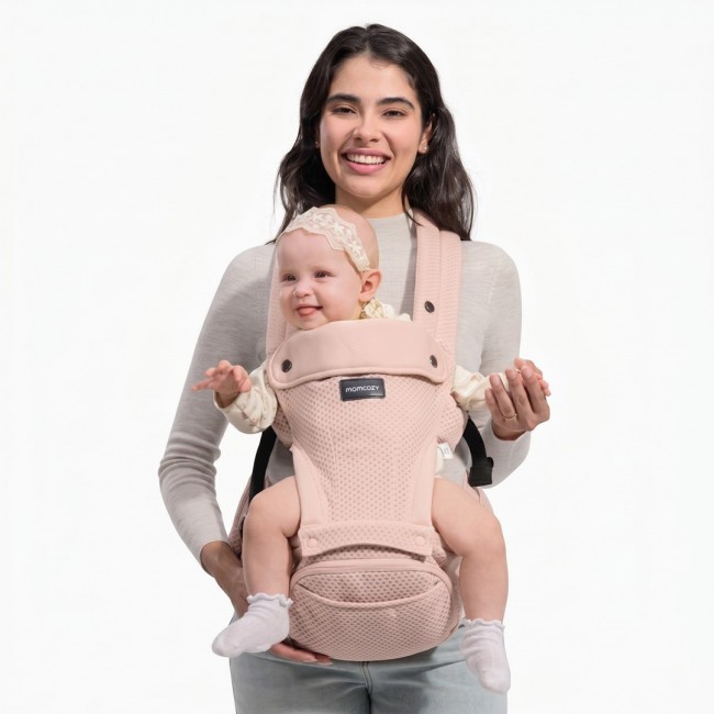 Momcozy Baby Carrier HC002 | Noside ko z siedziskiem biodrowym | Kolor r owy
