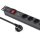 Qoltec Aluminum PDU for 19'' RACK | 1U | 16A | 6xSCHUKO | 1.8m